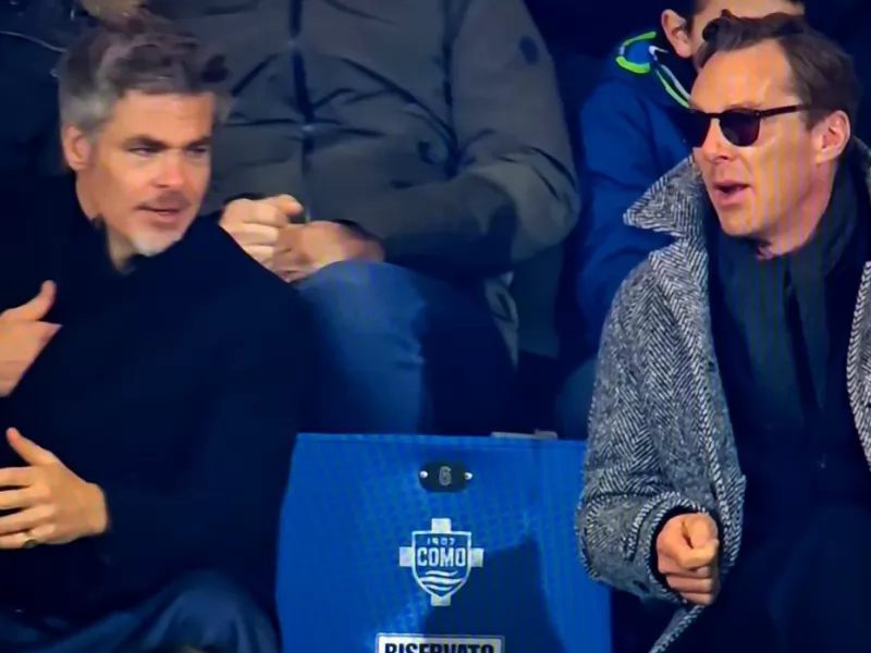 Chris Pine e Benedict Cumberbatch allo stadio per il Como! La Serie A conquista Hollywood